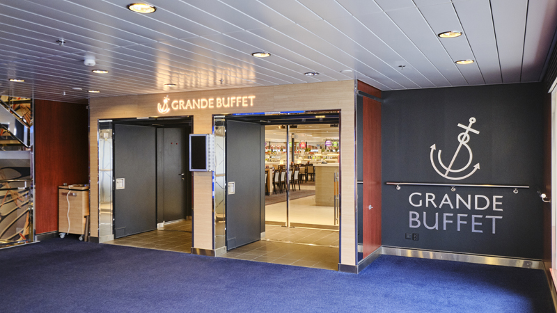 Grande Buffé, Baltic Queen Entré till Grand Buffé ombord på Baltic Queen